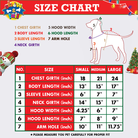 The Show and Tail Forstin Powers Snowman set Dog Costume for Christmas and Party wear Costume