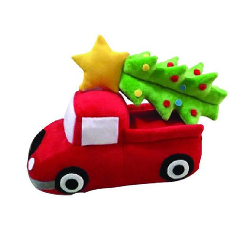 Show and Tail - Christmas Plush dog play toy, The Ho-Ho Hauler - with durable Squeaker and Christmas tree - Festive Dog Toy 9 Inch. Show and Tail - Christmas Plush dog play toy, The Ho-Ho Hauler - with durable Squeaker and Christmas tree - Festive Dog Toy 9 Inch.