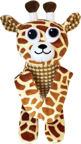 Show and Tail - Summer Plush toy, "Raffi" with durable squeaker inside - 14 -inch Festive Dog Toy.