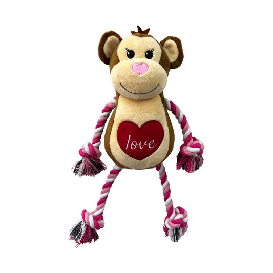 Hug Tugz Lovely Monkey Rope Plush Dog Toy