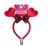 Puppy Love Valentine’s Day Headband & Bowtie Set - Free Size