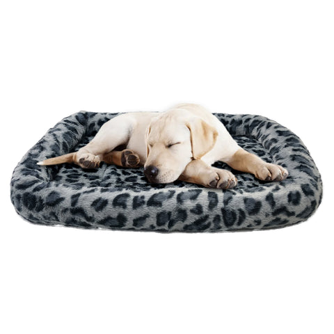 Premium Leopard- Print Crate Mat-Grey