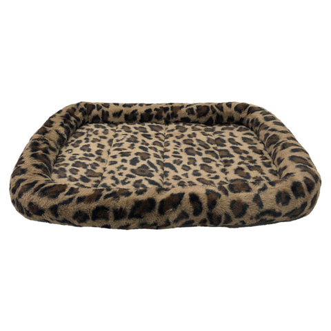 Premium Leopard- Print Crate Mat-Brown