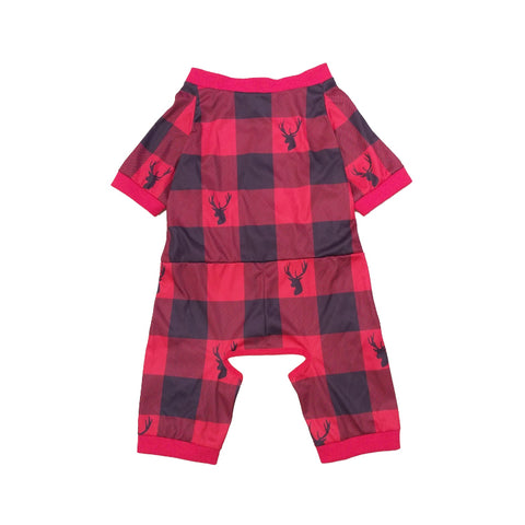 Howl-iday Pyjamas - Plaid Pattern In Shades Of Red